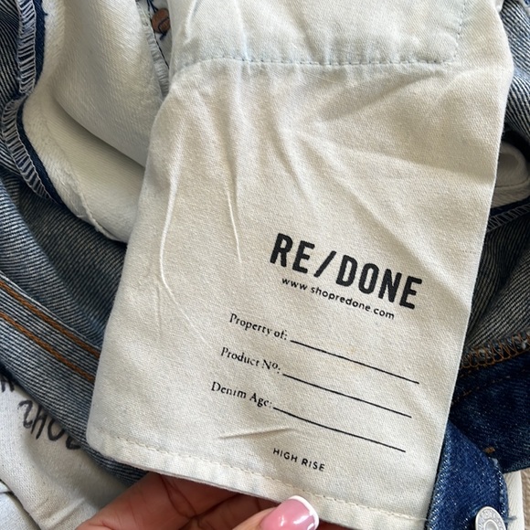 Re/done x Levi’s patchwork jeans! As seen on Gigi and Bella!! Size 25 high rise - Picture 8 of 16